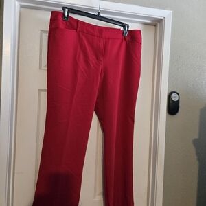 Liz Claiborne Vibrant Red Audra Trousers